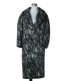 Dries Van Noten Black & White Mohair Coat sz 2