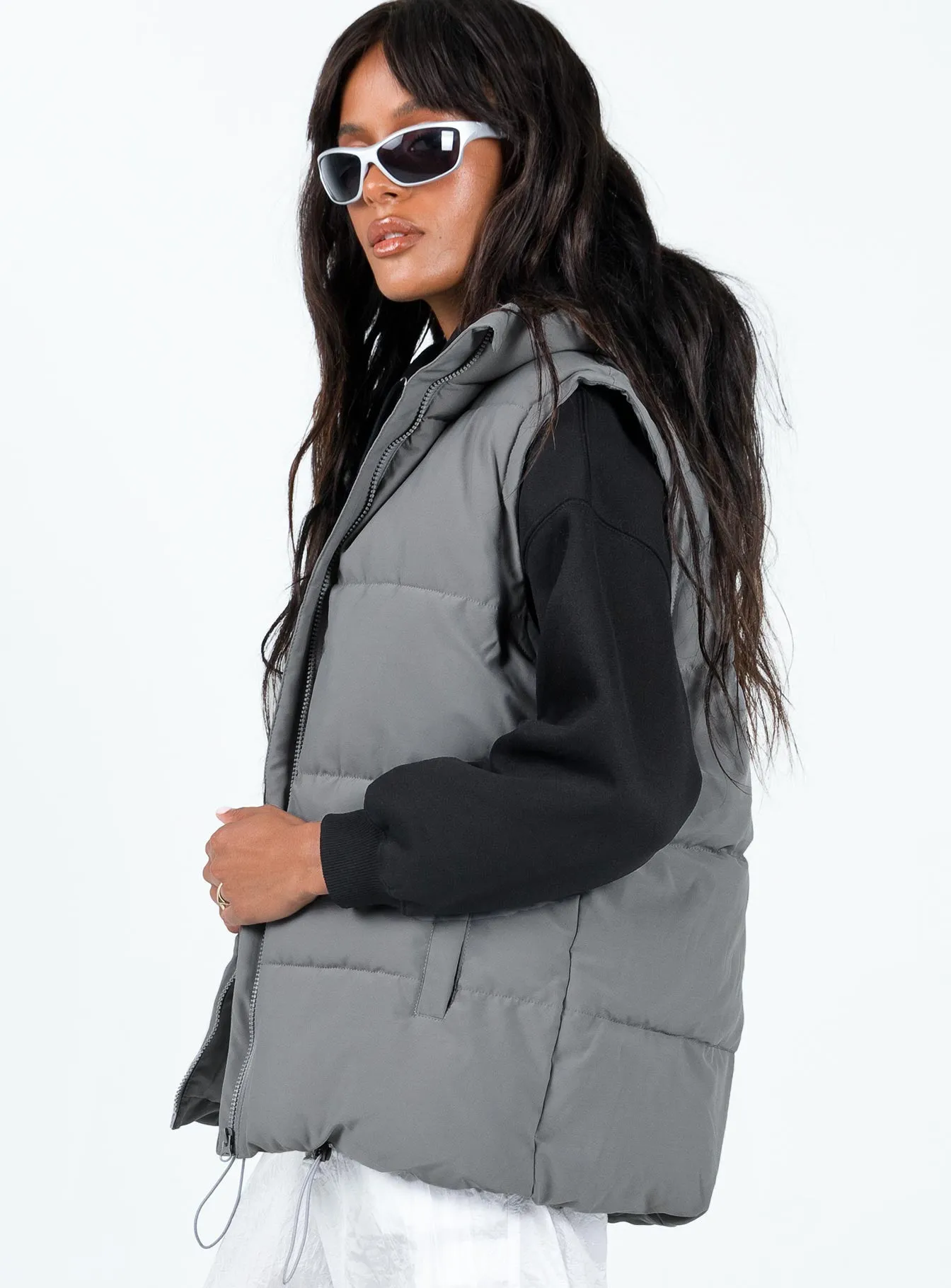 Edison Puffer Vest Grey