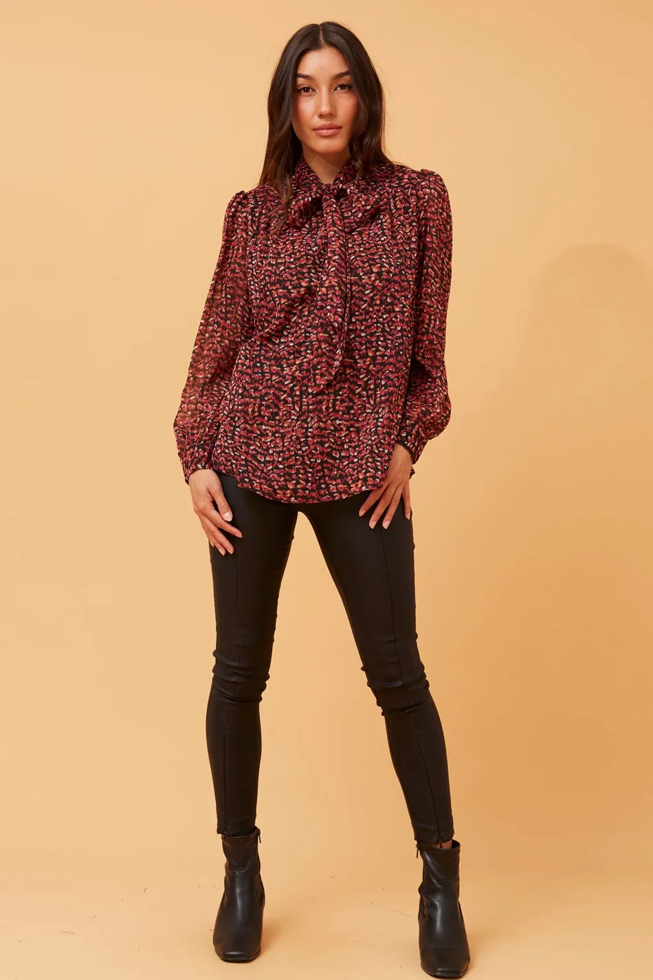 ERICA ABSTRACT PRINT BLOUSE