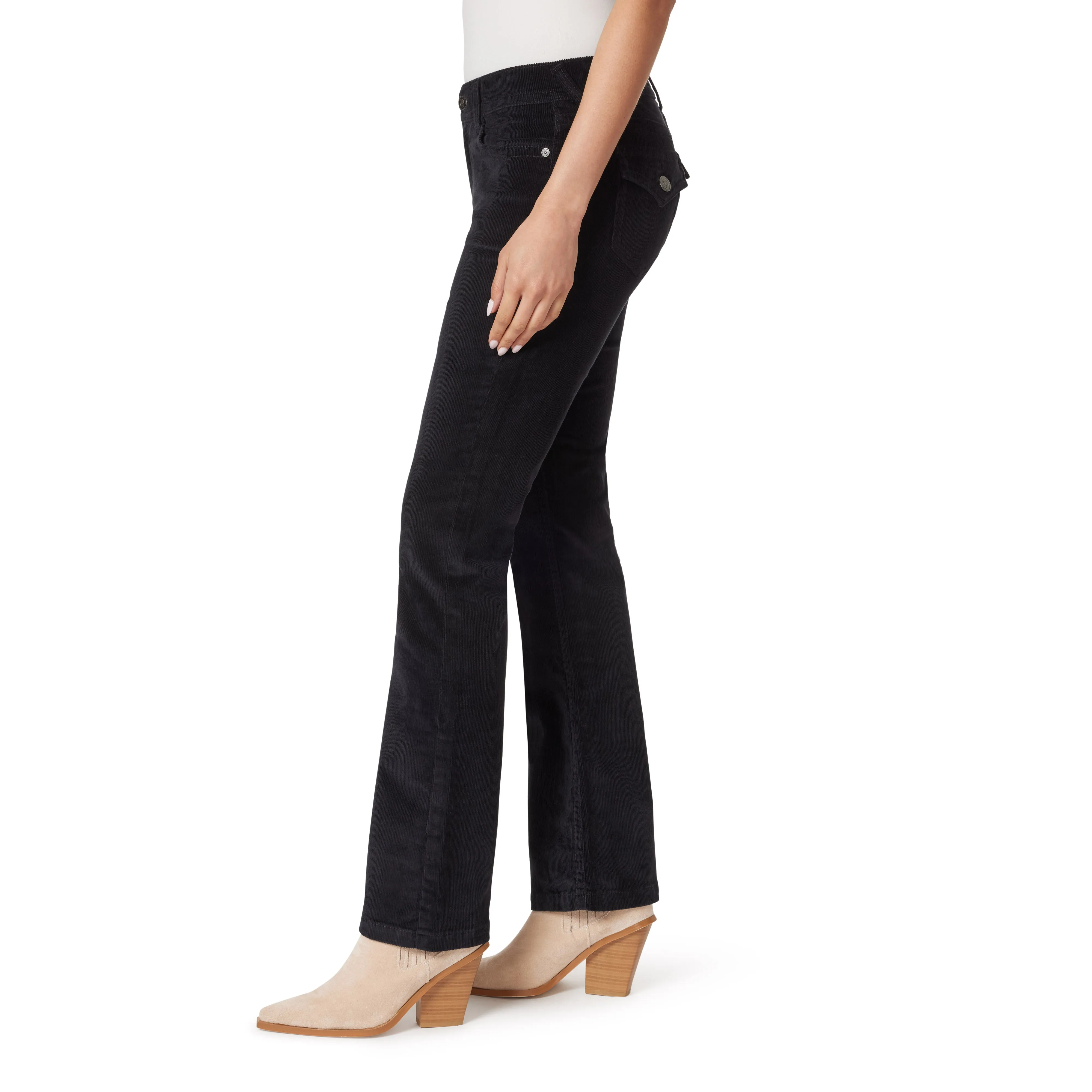 Feisty Curvy Low Rise Slim Flare Corduroy Pants