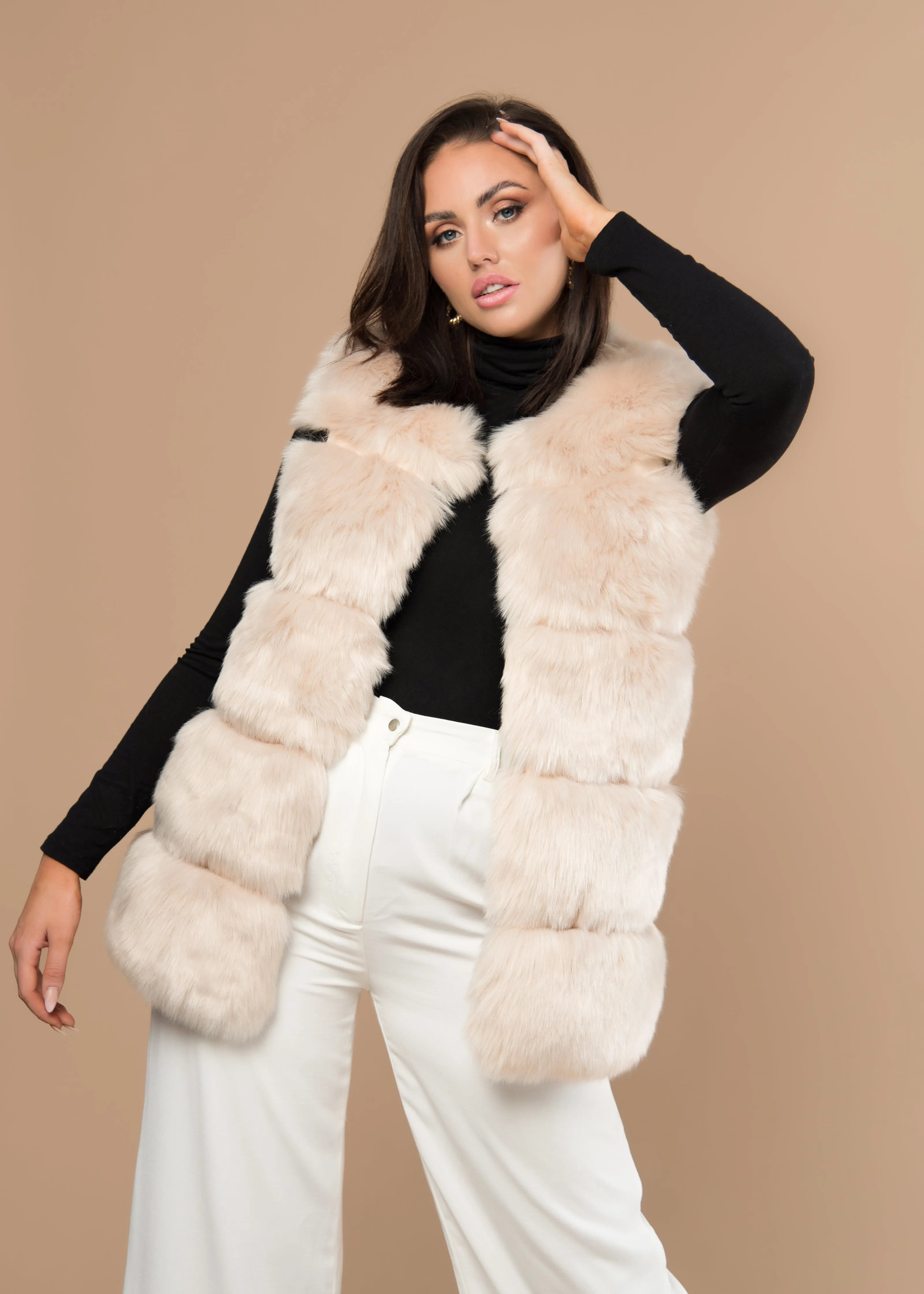 Five Panel Faux Fur Gilet