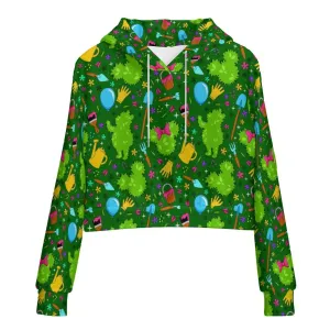 Flower And Garden Women's Cropped Hoodie