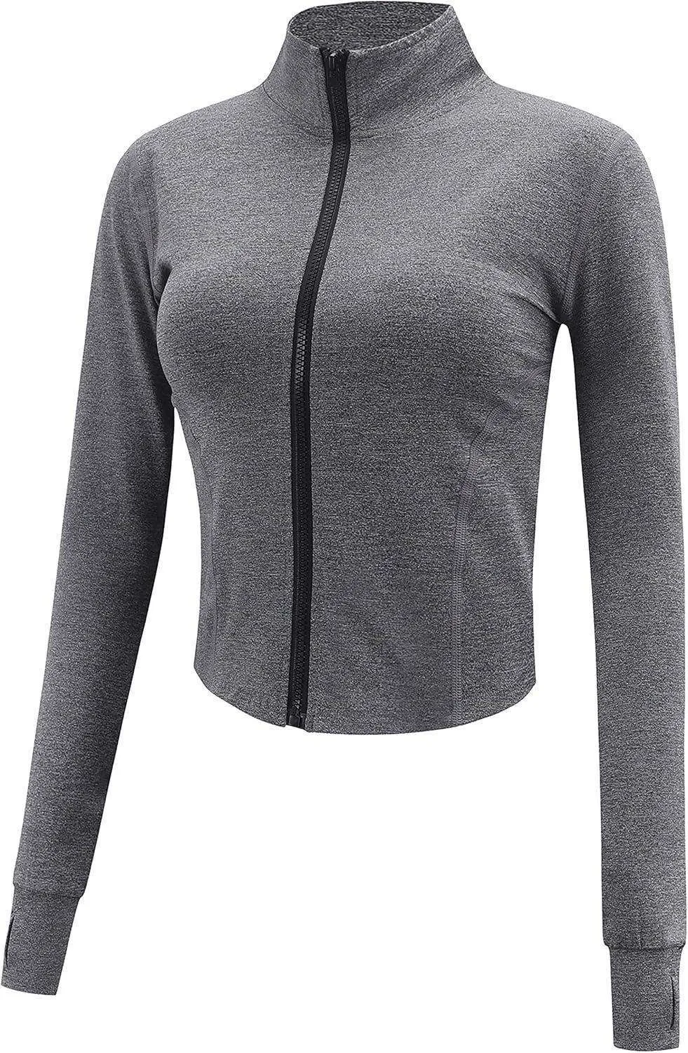 Full Zip Lightweight Women's Jacket with Thumb Holes