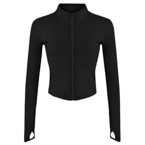 Full Zip Lightweight Women's Jacket with Thumb Holes