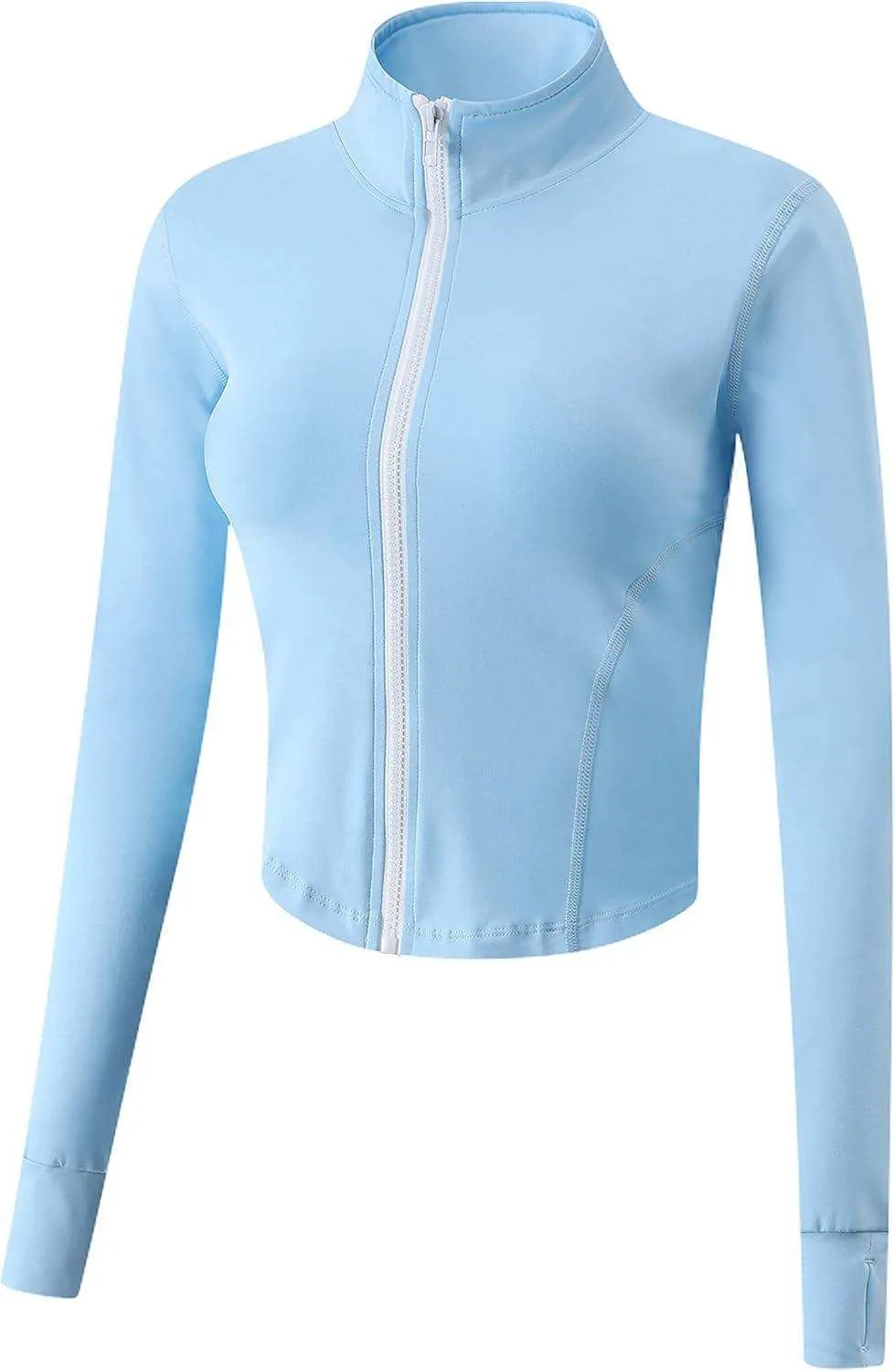 Full Zip Lightweight Women's Jacket with Thumb Holes