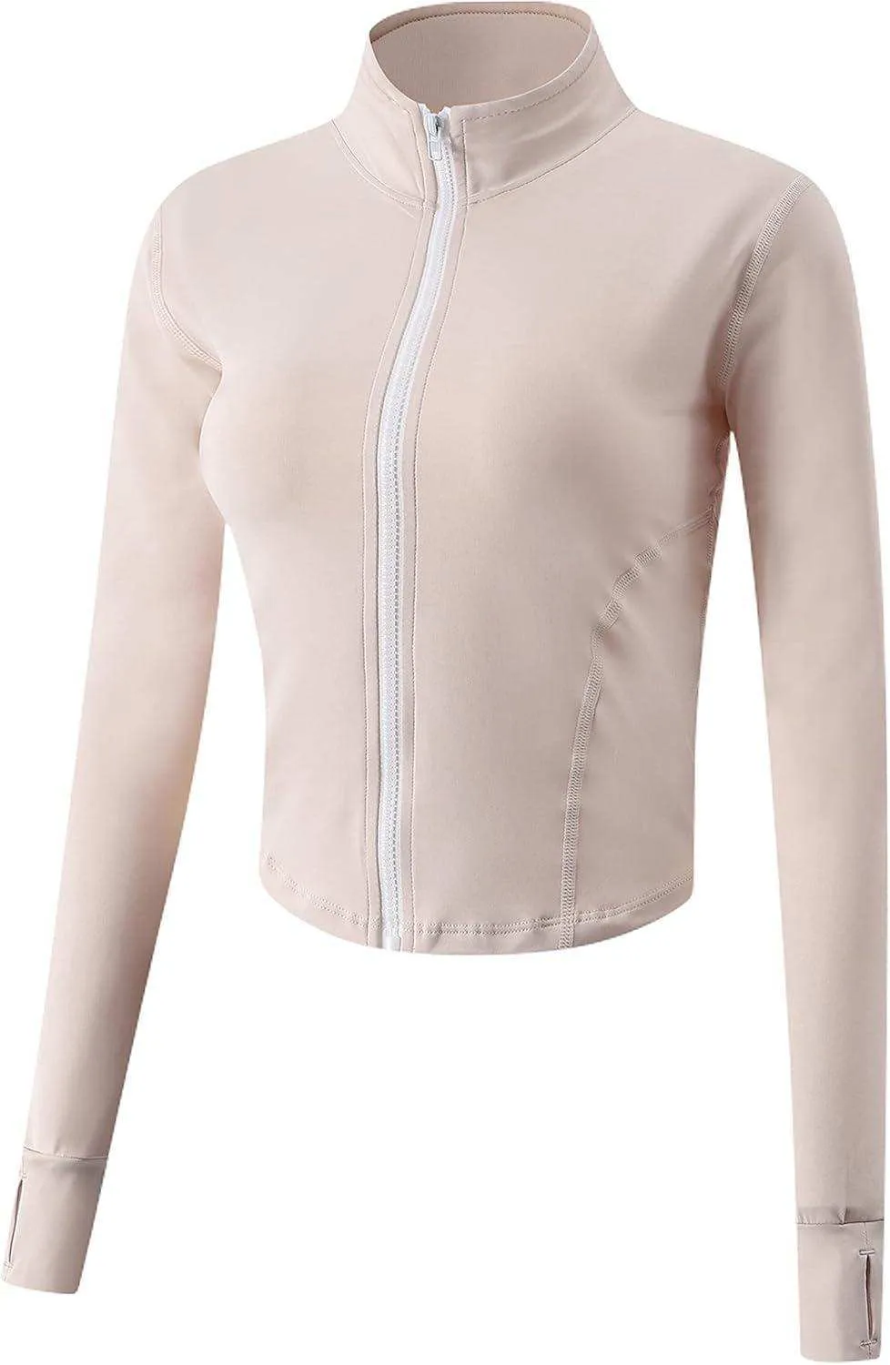 Full Zip Lightweight Women's Jacket with Thumb Holes