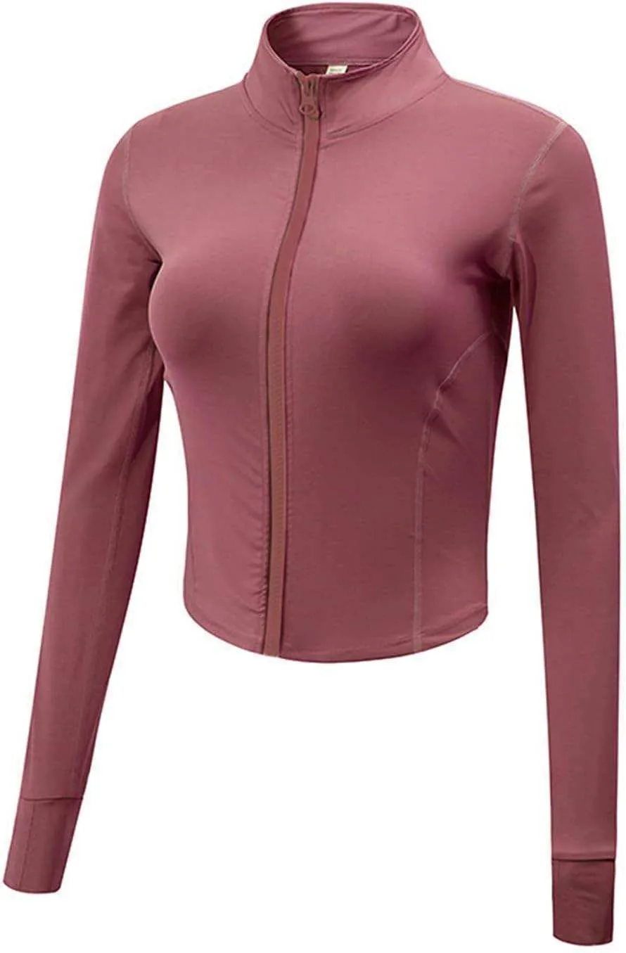 Full Zip Lightweight Women's Jacket with Thumb Holes