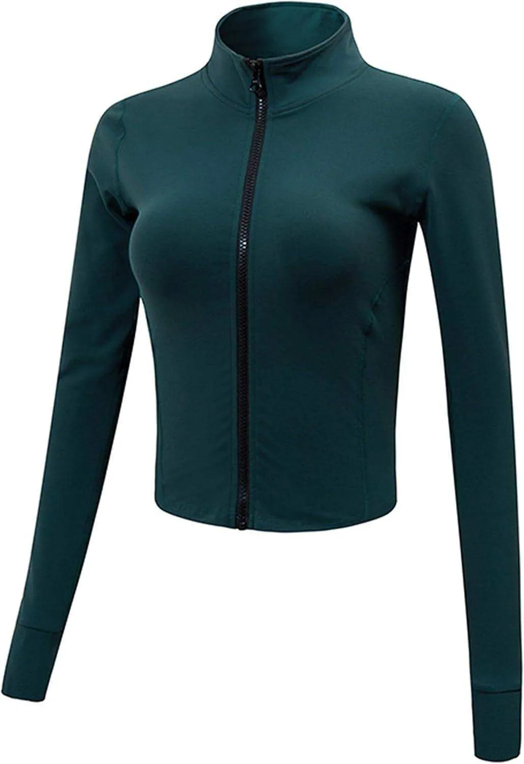 Full Zip Lightweight Women's Jacket with Thumb Holes