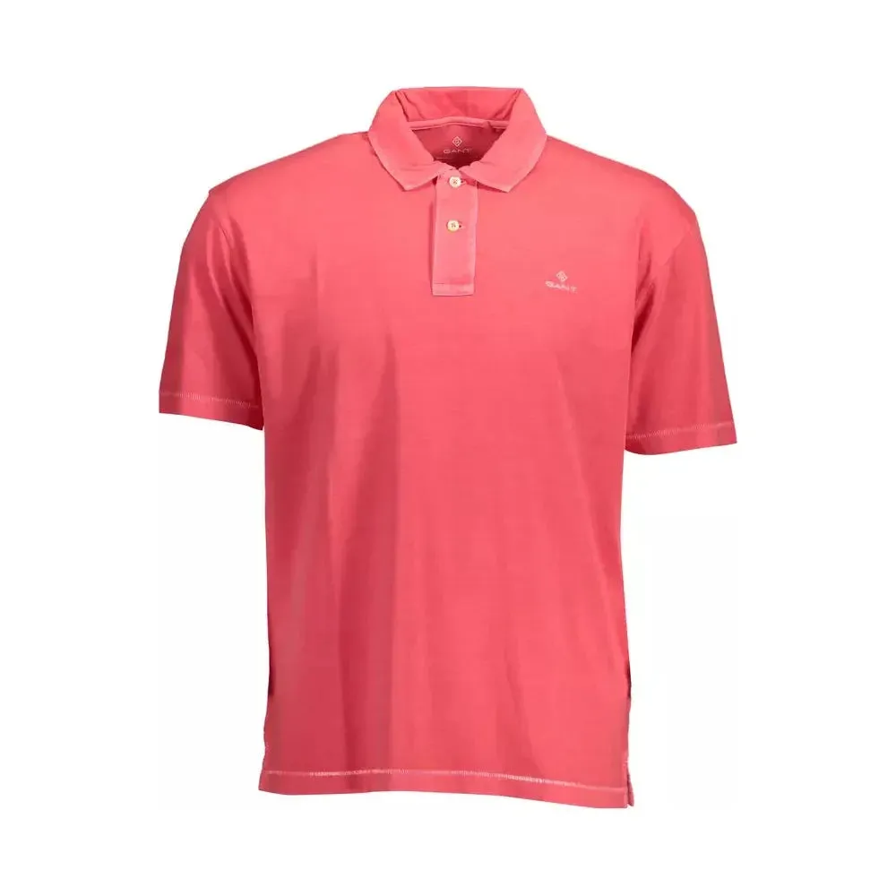 Gant Pink Cotton Men Polo Shirt