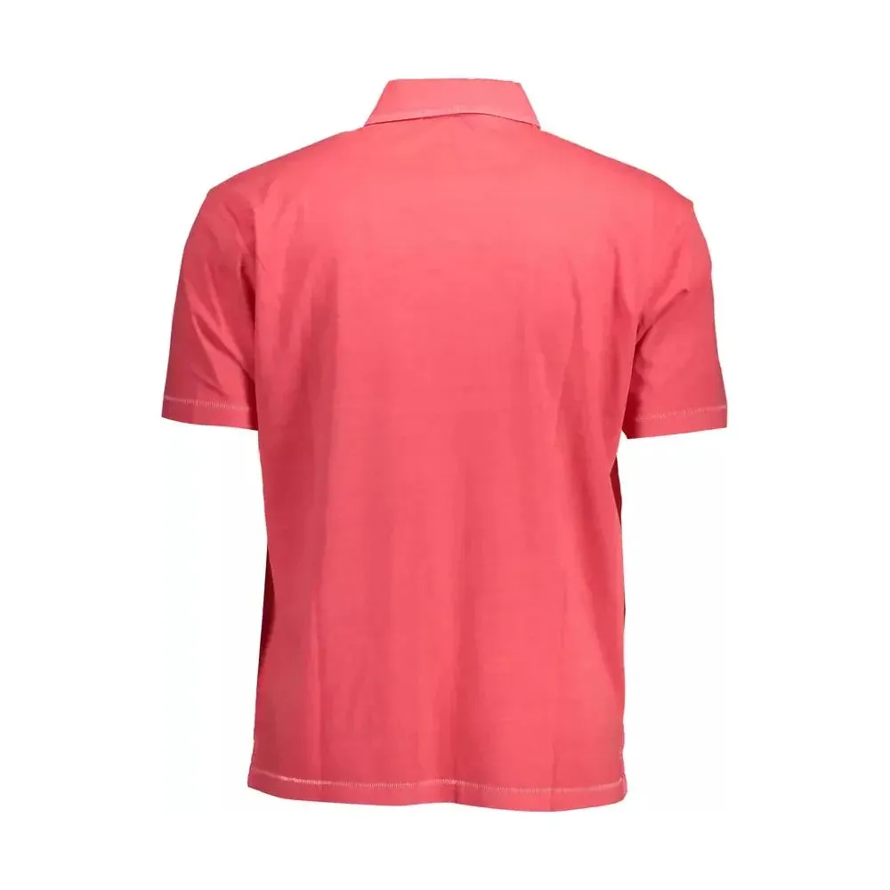 Gant Pink Cotton Men Polo Shirt