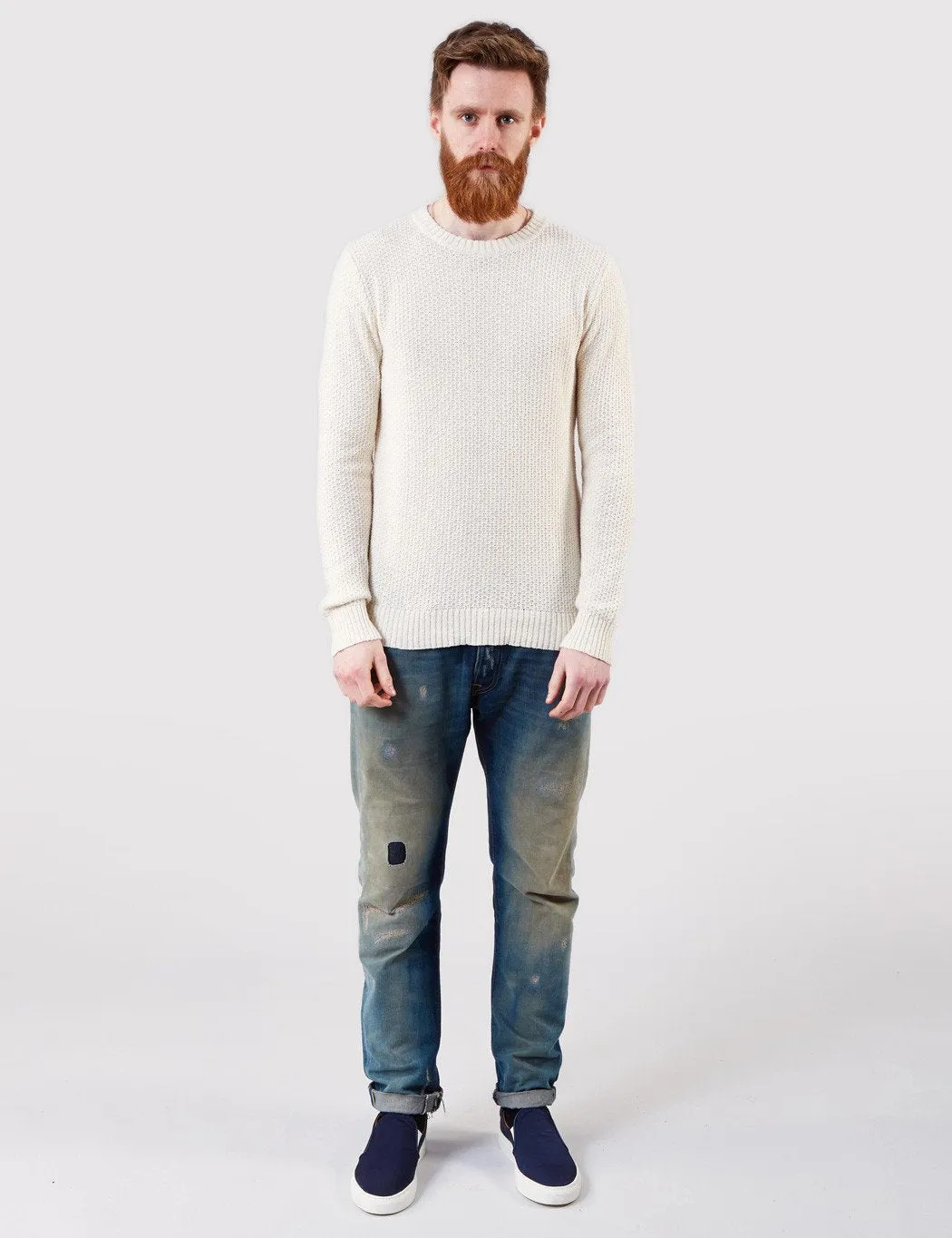 Gant Rugger Textured Knit Jumper - Cream