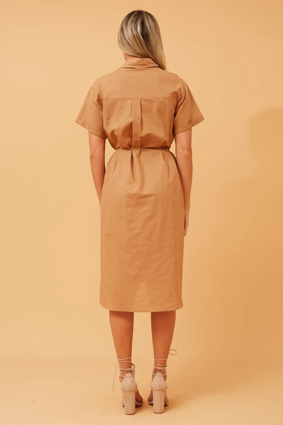 GERALDINE LINEN SHIRT DRESS