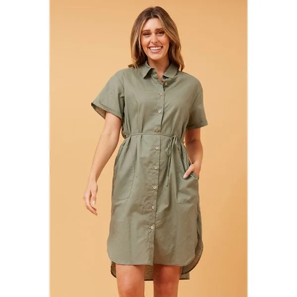 GERALDINE LINEN SHIRT DRESS