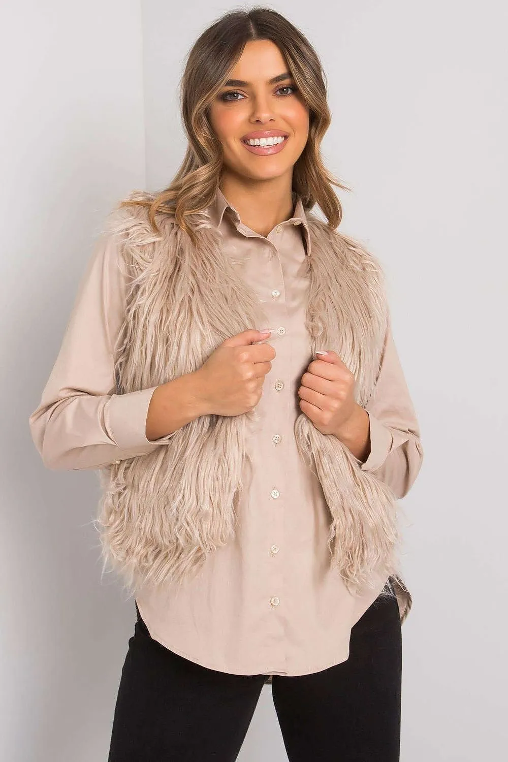 Gilet Och Bella Faux Fur Vest