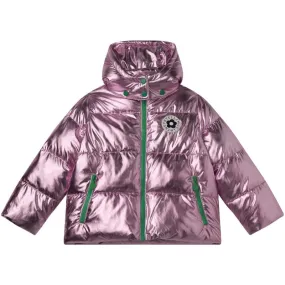 Girls Shiny Lilac Puffer