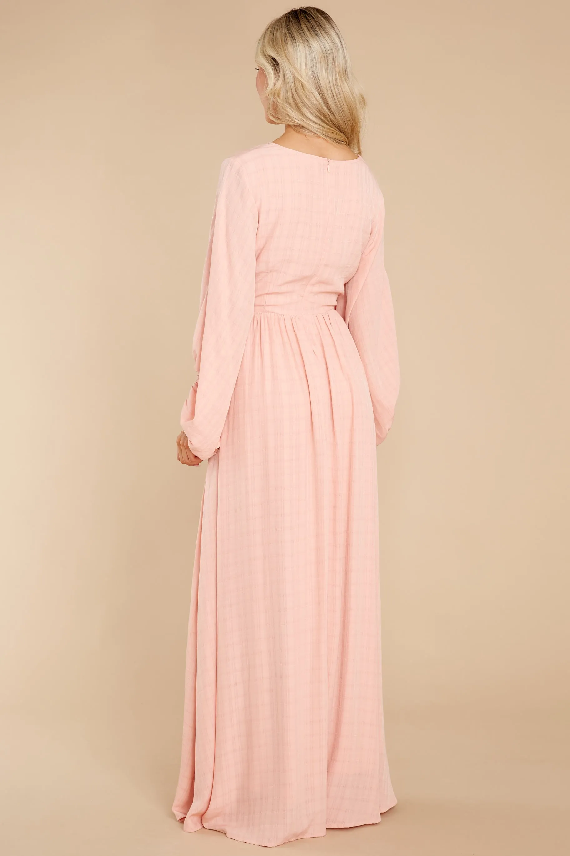 Going For This Peach Maxi Dress