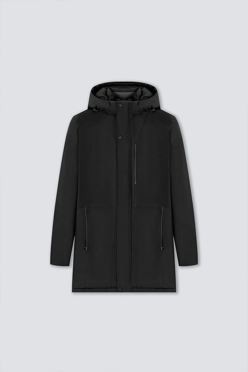 Graphene-Lined Down Parka Jacket | Black BKFD01