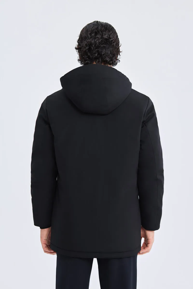 Graphene-Lined Down Parka Jacket | Black BKFD01