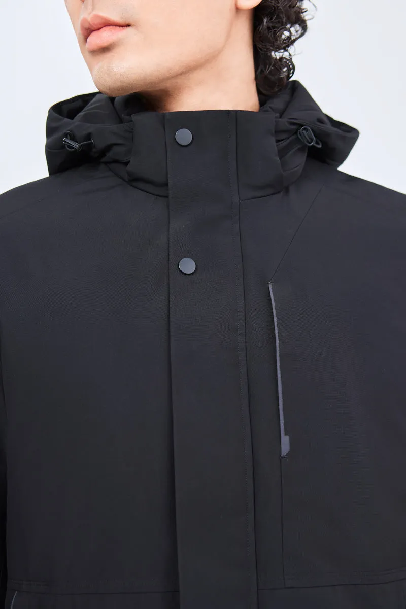 Graphene-Lined Down Parka Jacket | Black BKFD01