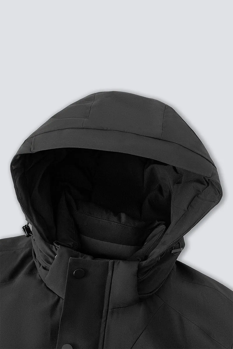 Graphene-Lined Down Parka Jacket | Black BKFD01