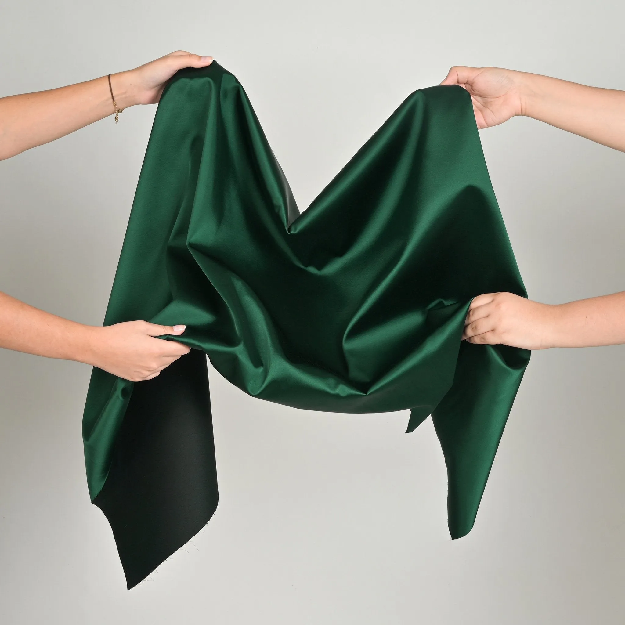 Green Bonded Satin Fabric 97094