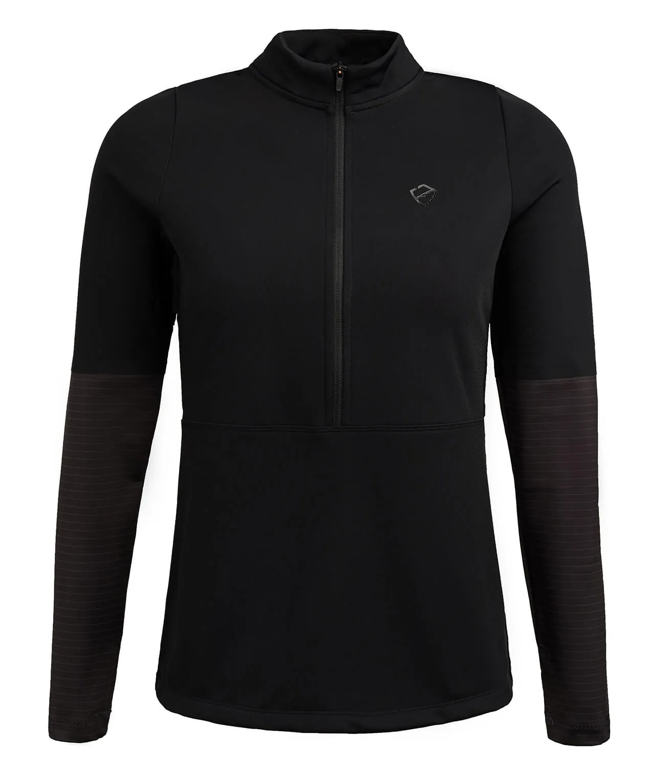 Harriet Half Zip Top - Black