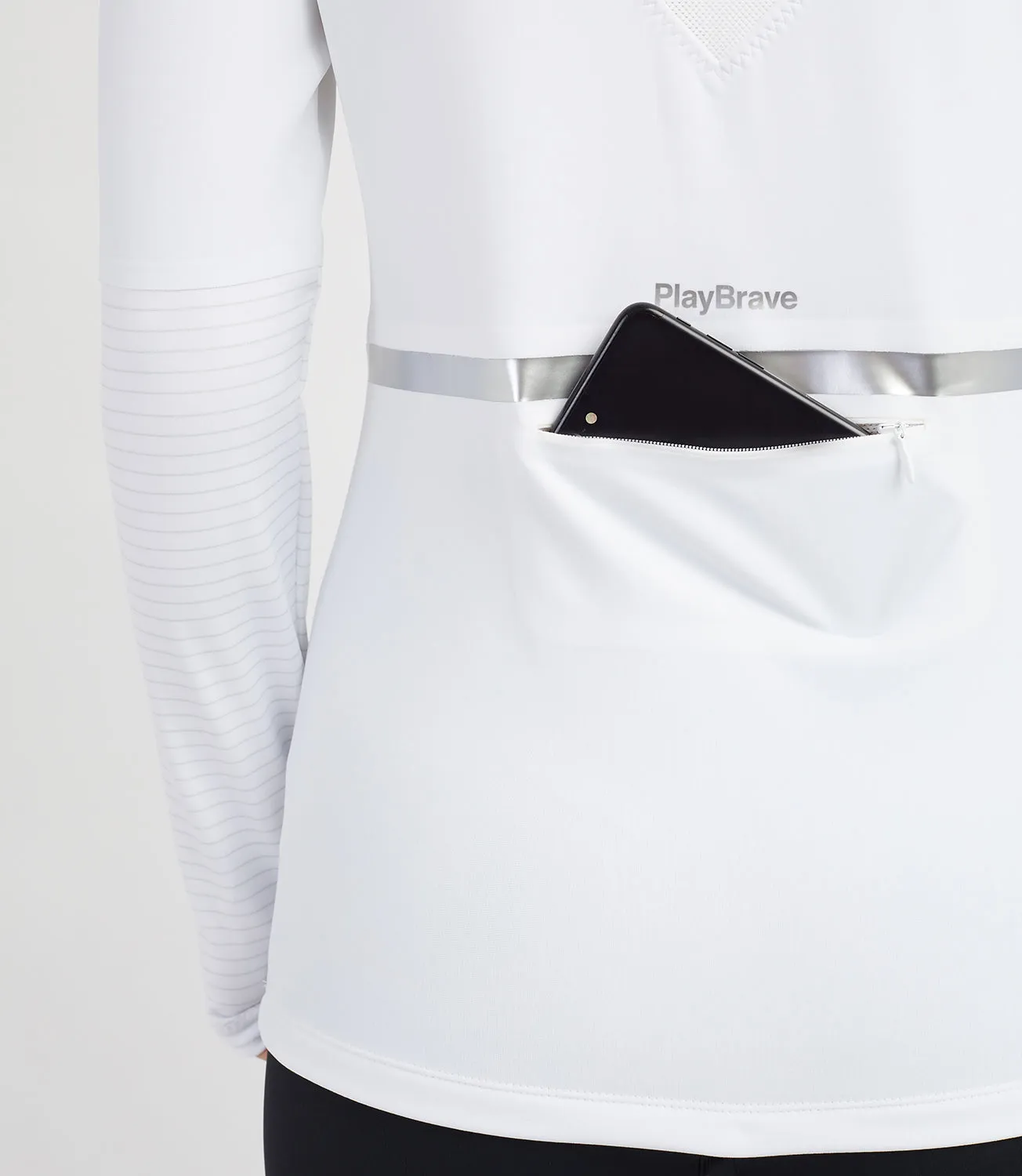 Harriet Half Zip Top - White