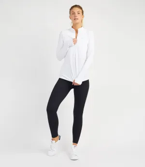 Harriet Half Zip Top - White