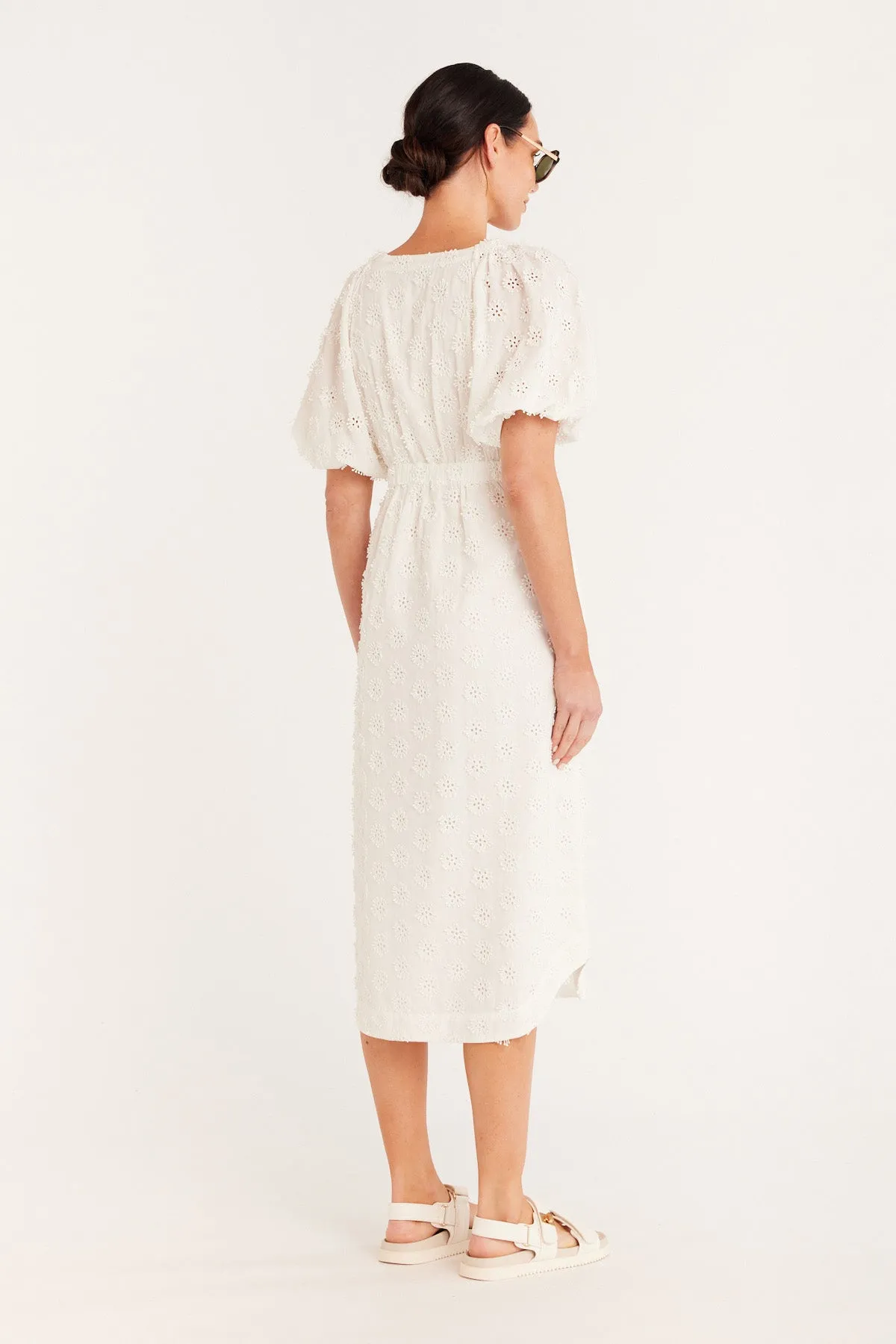 Havana Embroidered Dress - White