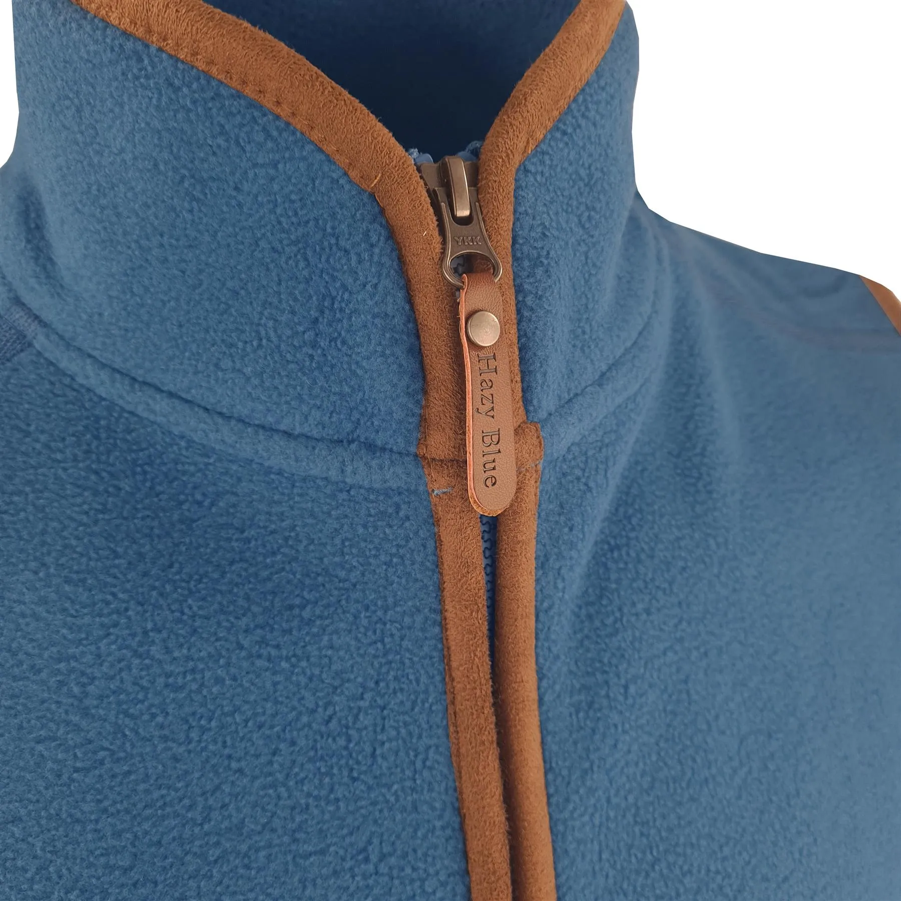 Hazy Blue Mens Fleece Waistcoat Gilet Bodywarmer - Bentley