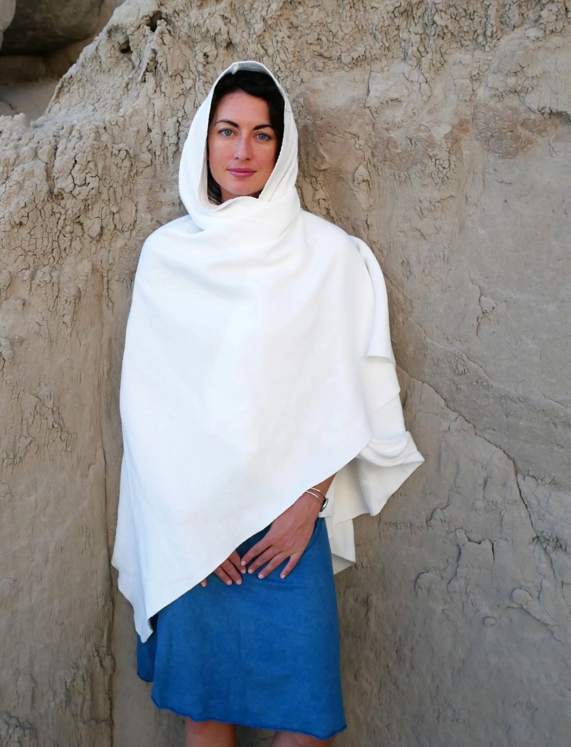 Hooded 1.5 yard Poncho Shawl