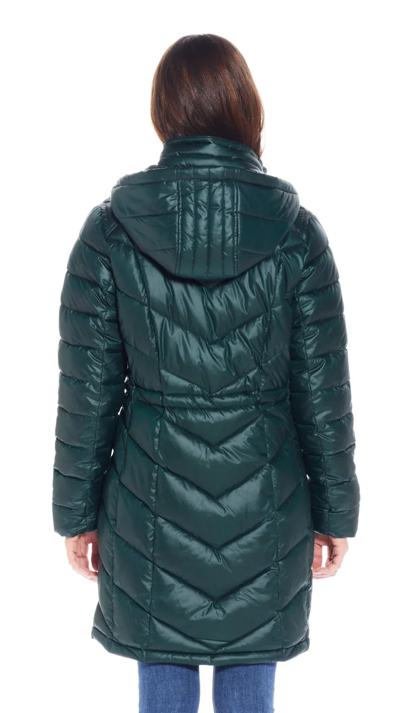 HOODED QUILTED PUFFER JACKET