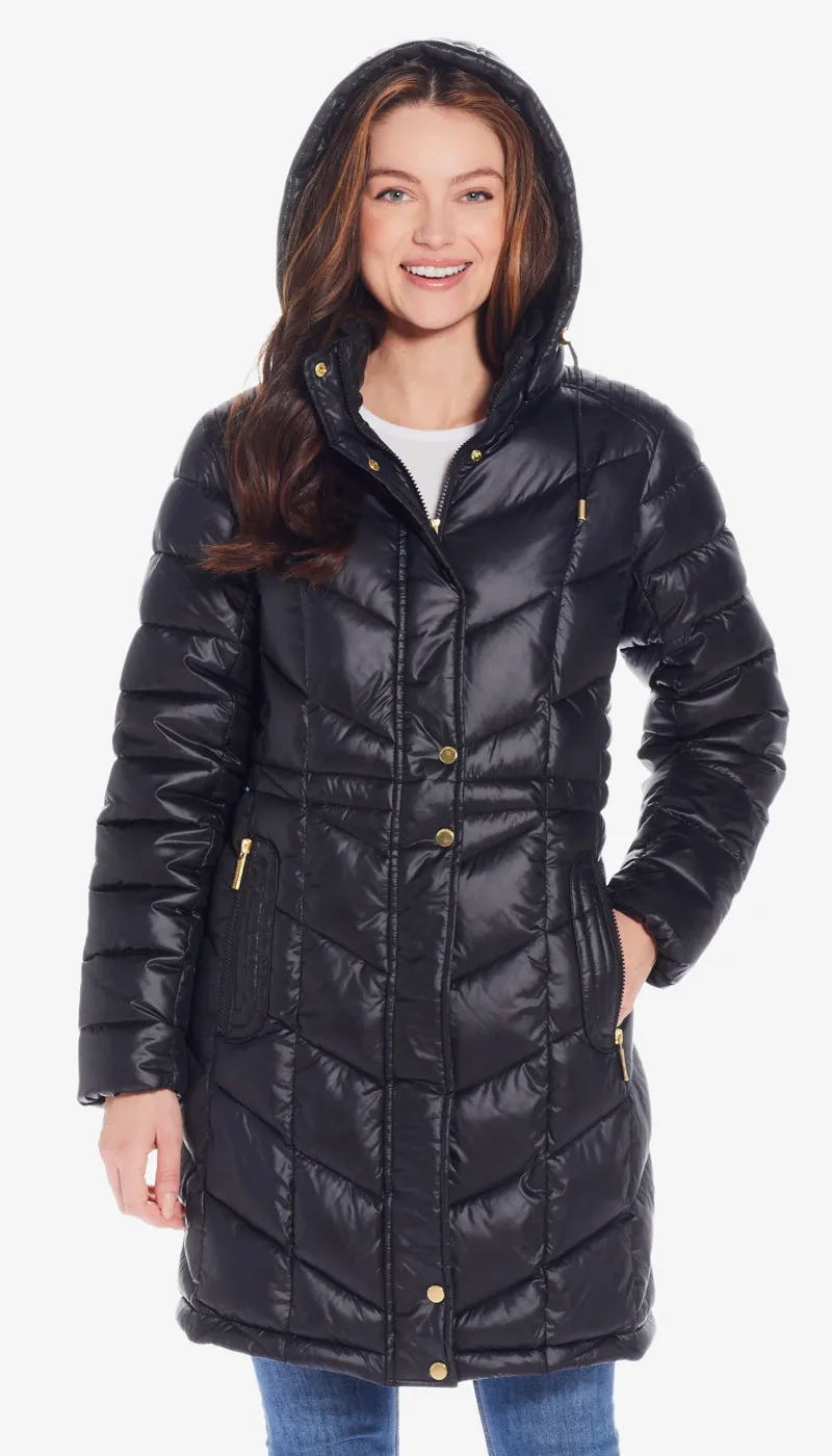 HOODED QUILTED PUFFER JACKET