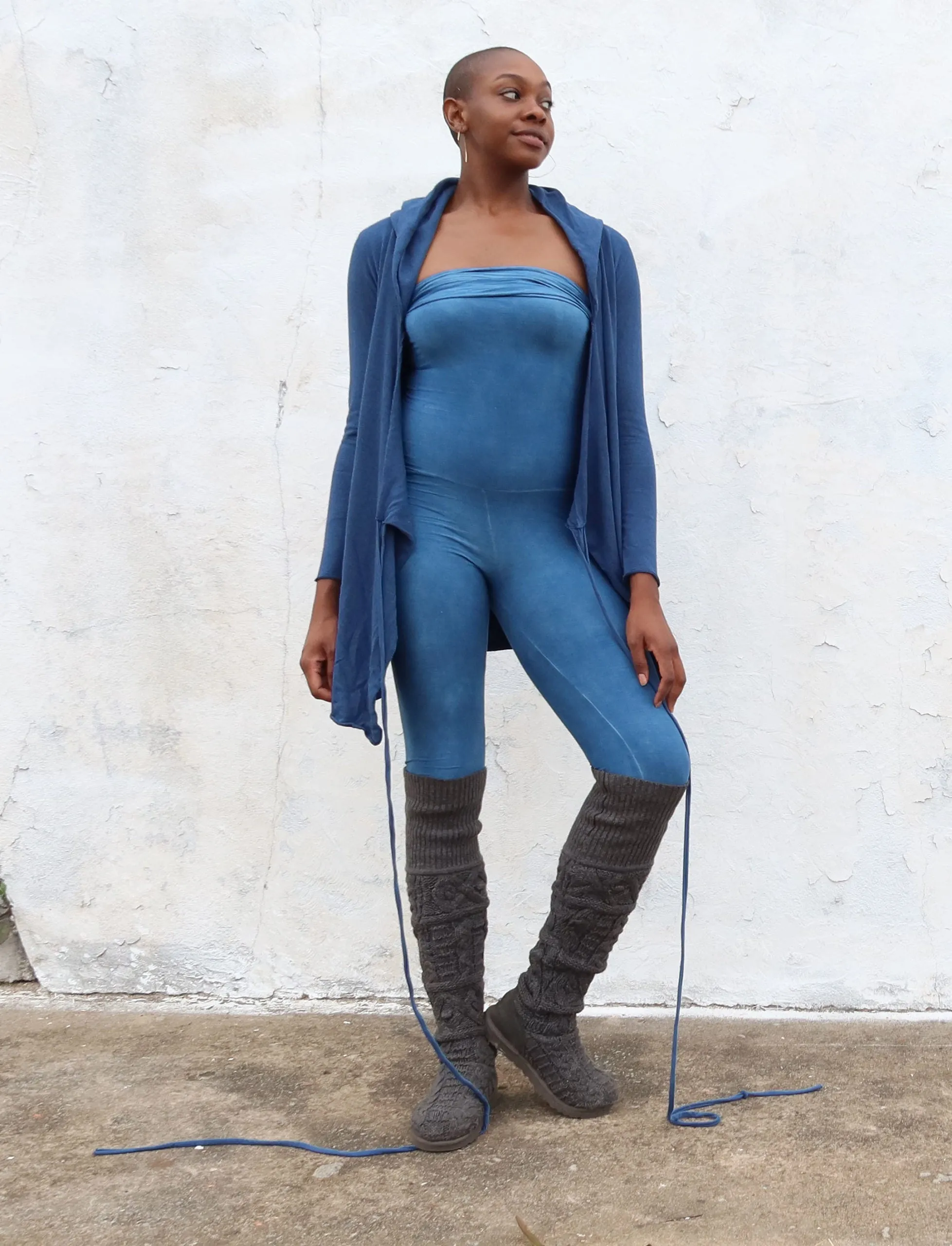 Hooded Wrap Cropped Shirt