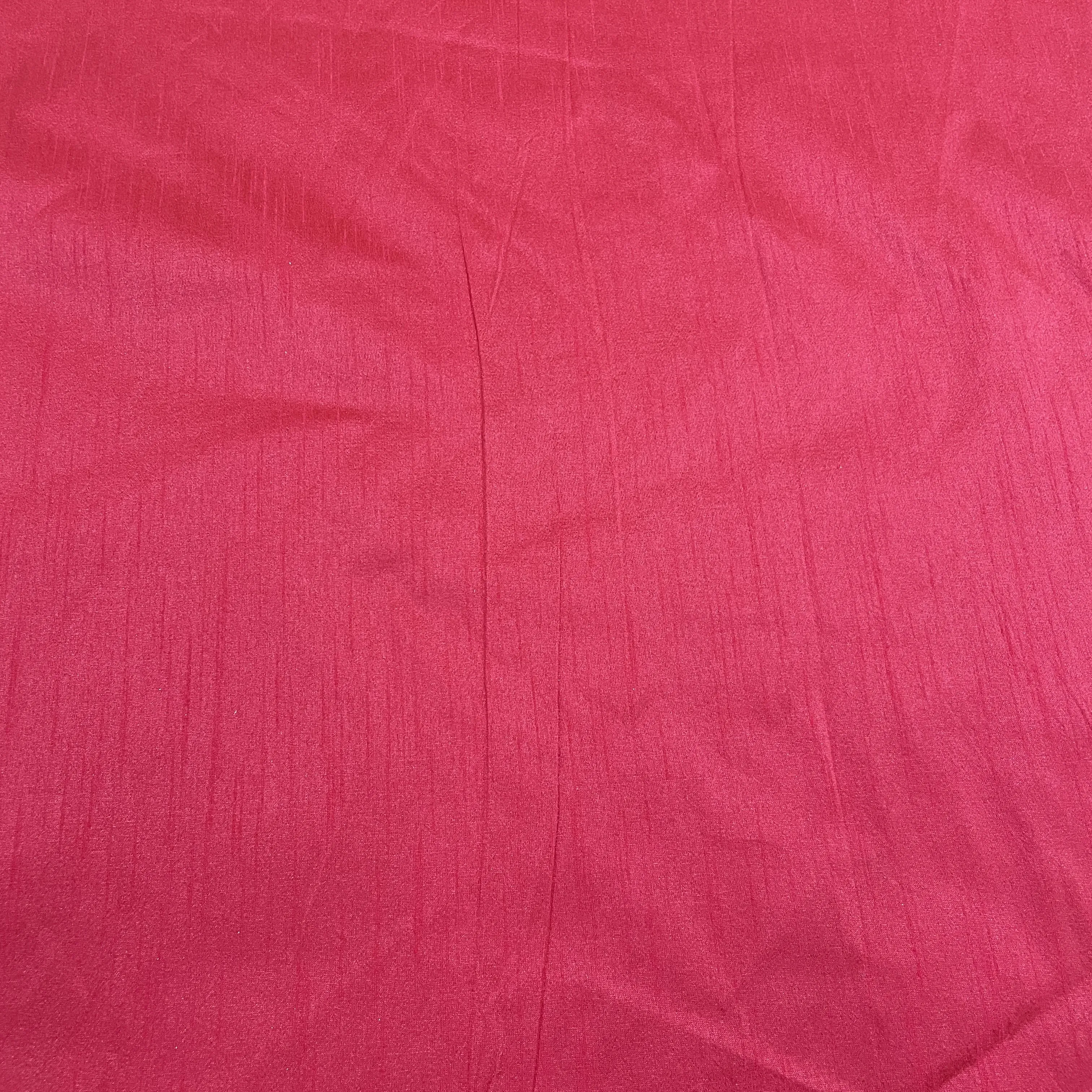 Hot Pink Solid Dupian Silk Fabric