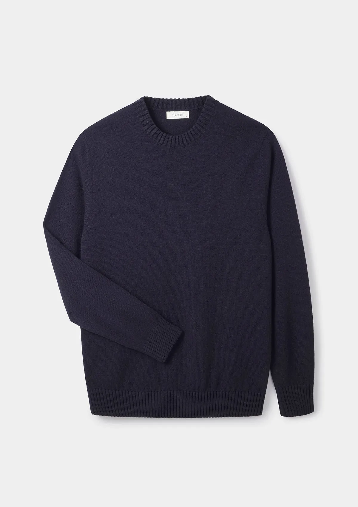 Ink Navy Lambswool Crew Neck Jumper