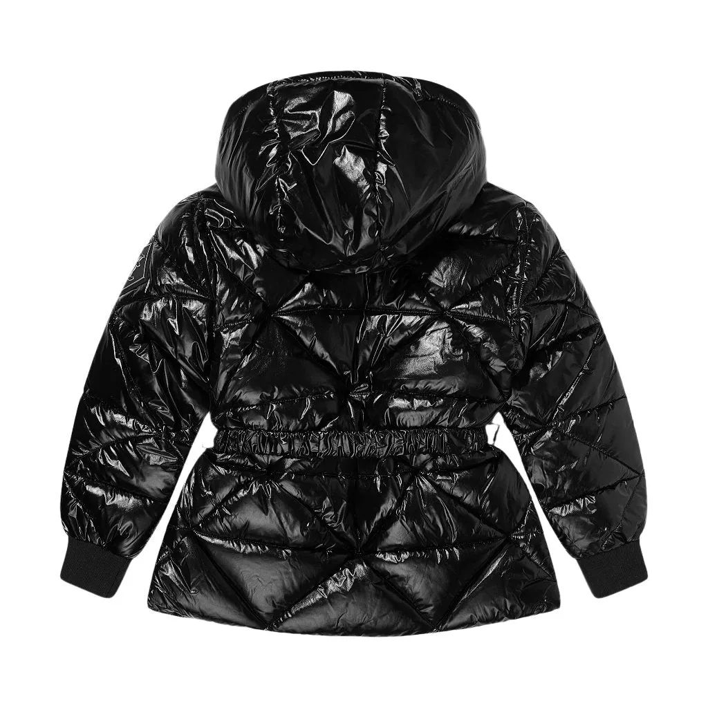 Juicy Couture High Shine Belted Puffa Jacket Junior