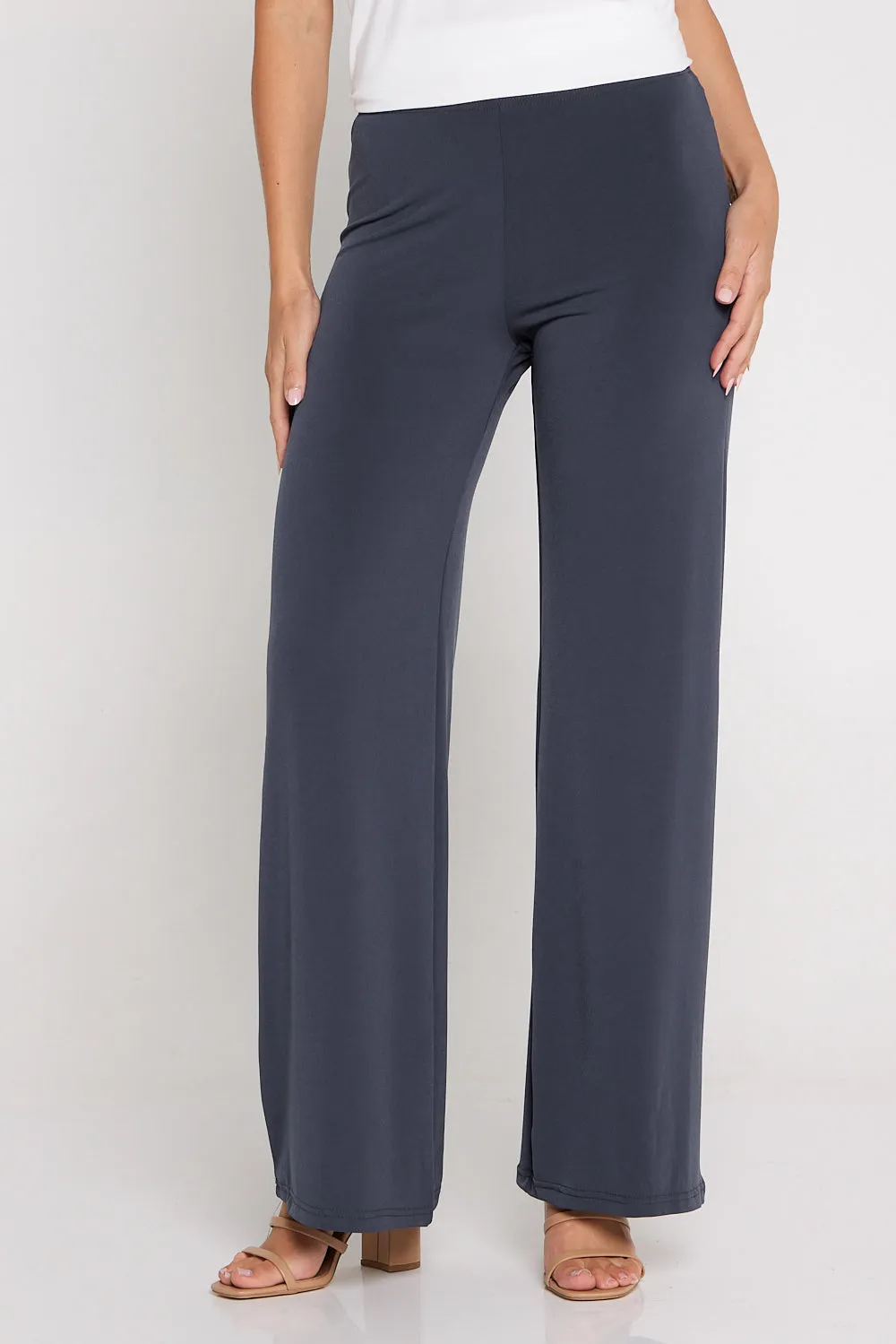 Kamala Wide Leg Pants - Charcoal