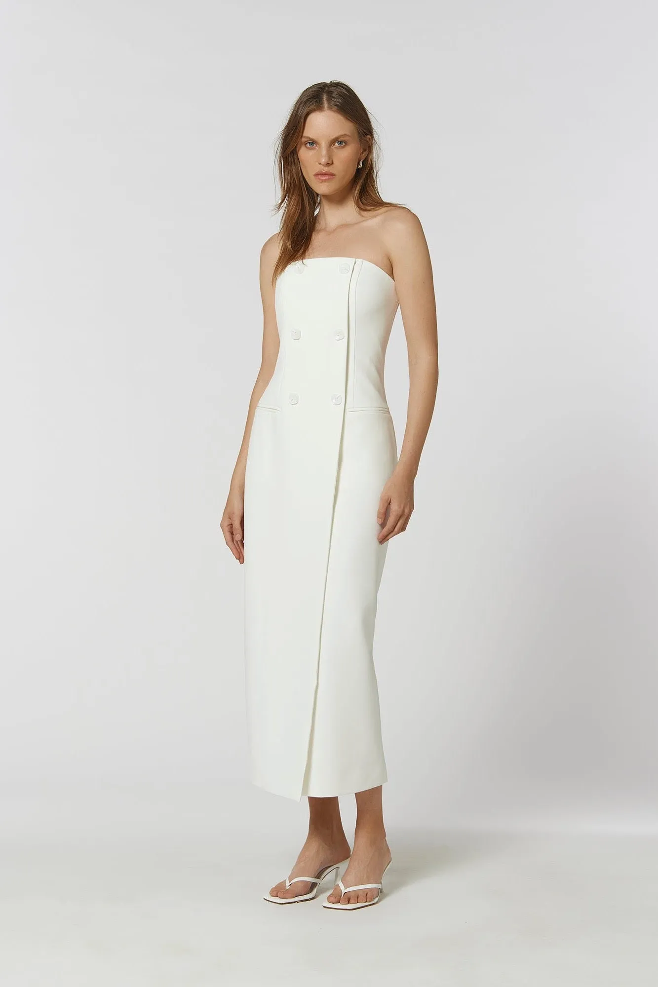 Kianna Tailored Dress - White