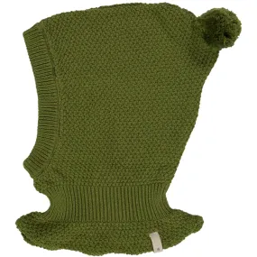 Knitted Balaclava Pomi - winter moss