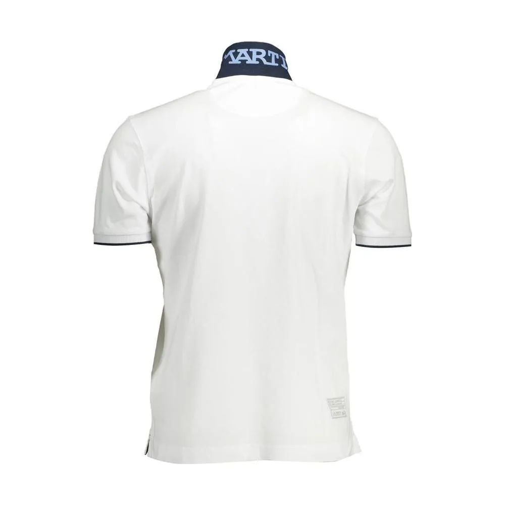 La Martina White Cotton Mens Polo Shirt