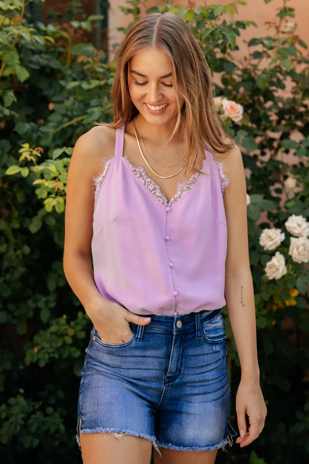 Lace Bonbon Bodysuit in Lavender