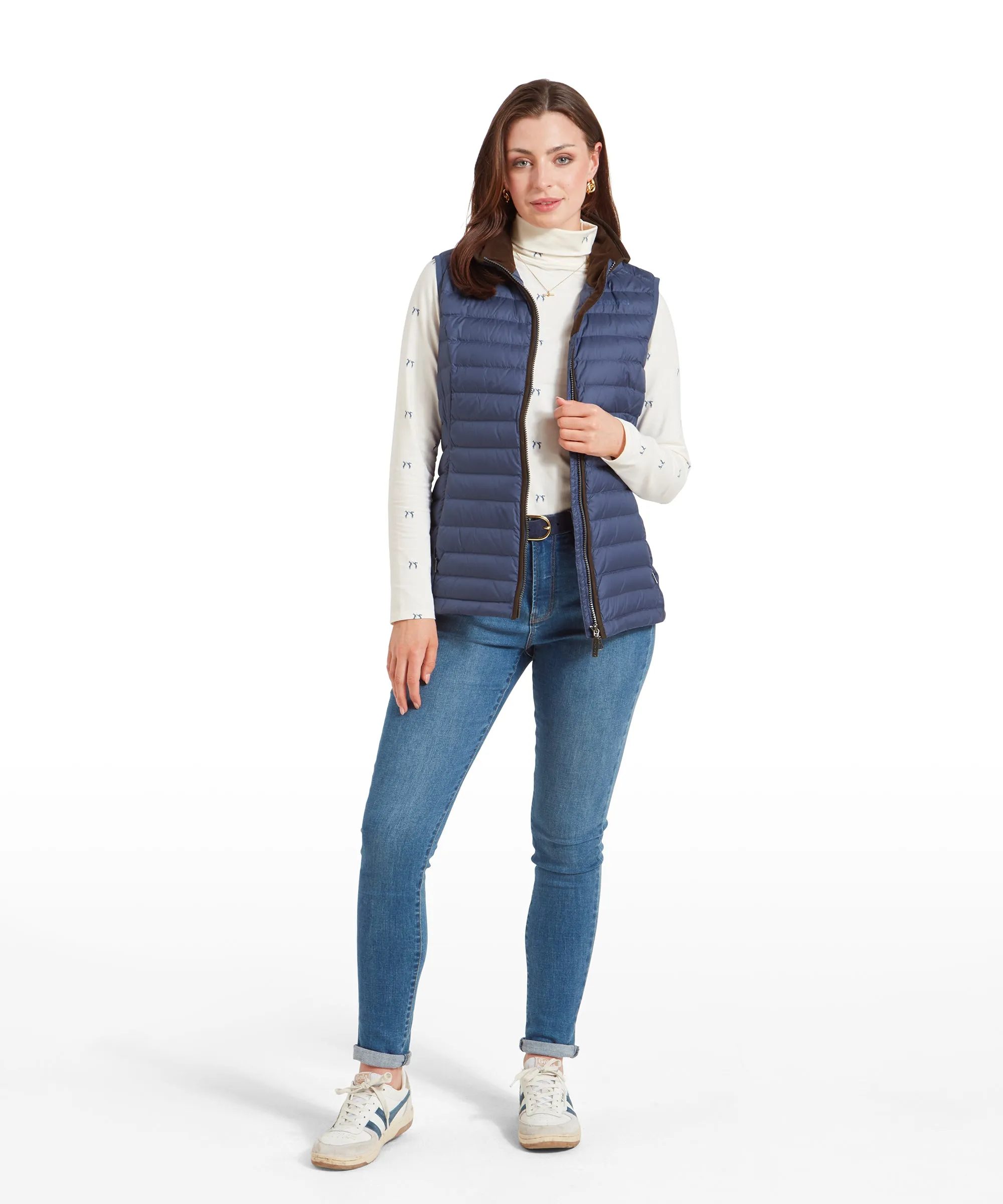 Launde Down Gilet - Stone Blue