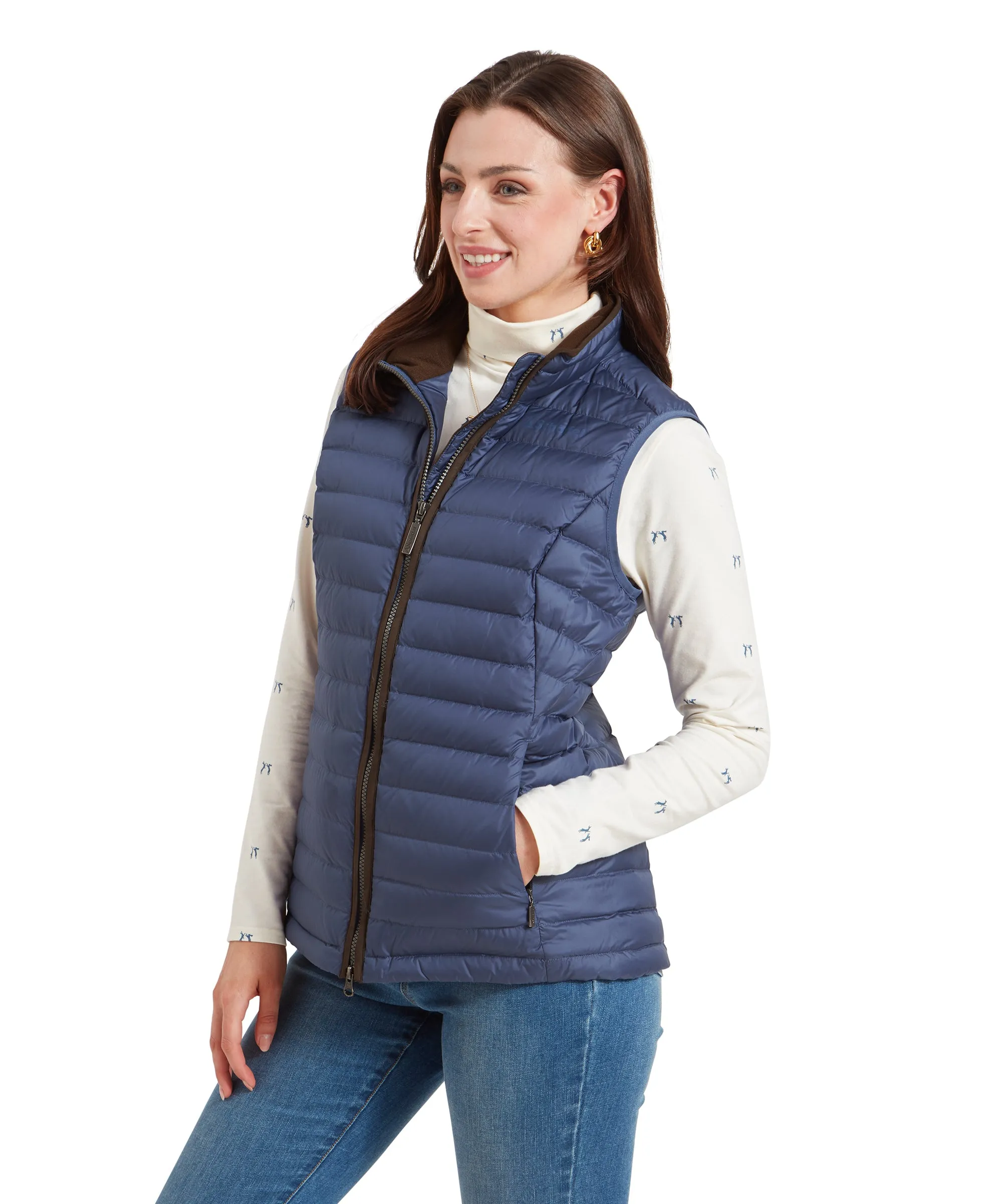 Launde Down Gilet - Stone Blue