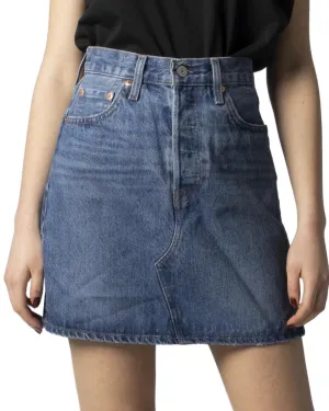 Levis Womens 501 High Rise Denim Mini Skirt