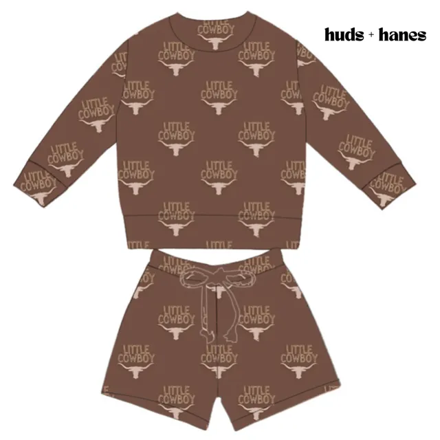 Little Cowboy | Crewneck Sweatshirt Short Set