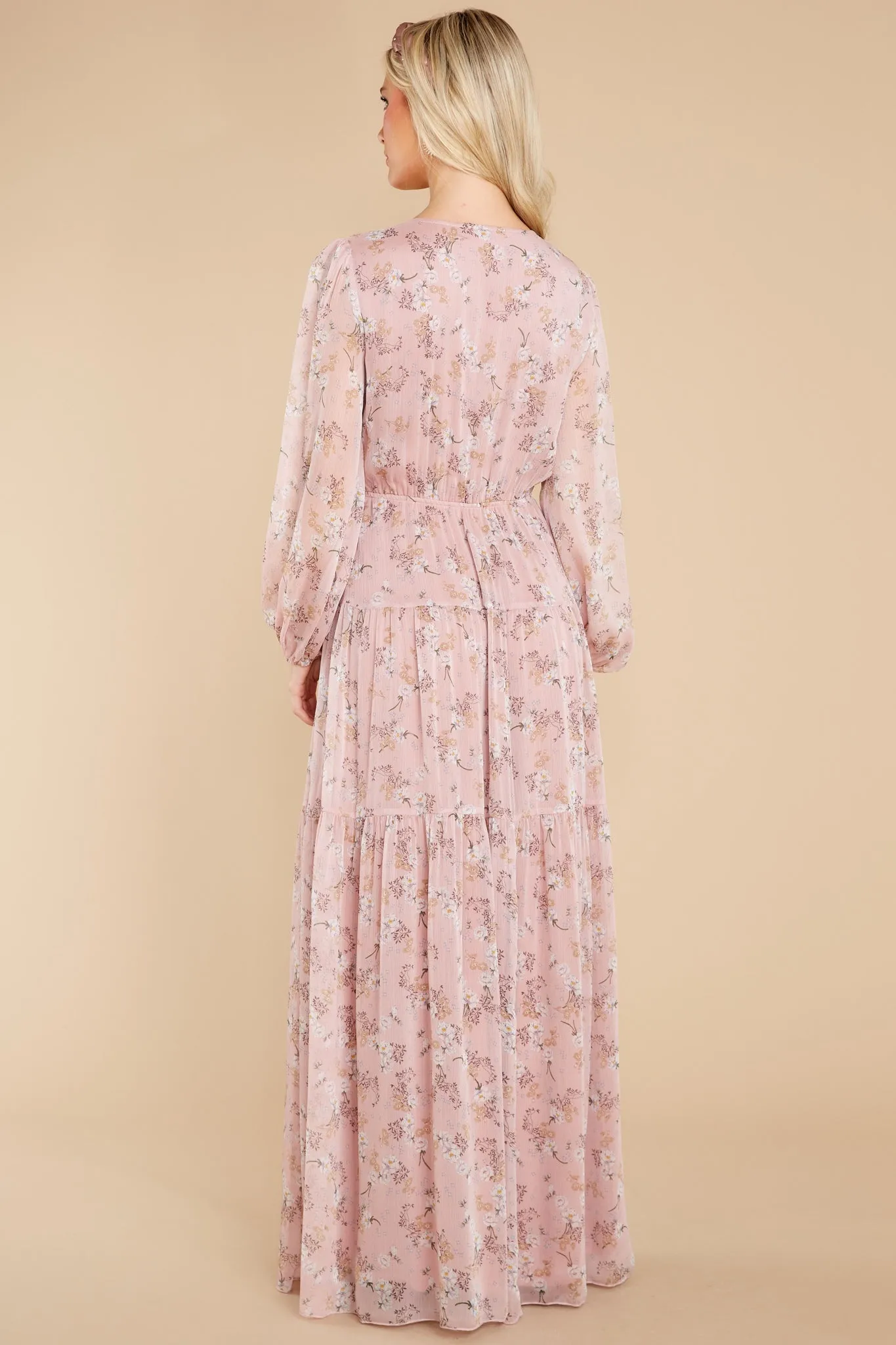 Love Symphony Mauve Pink Floral Print Dress