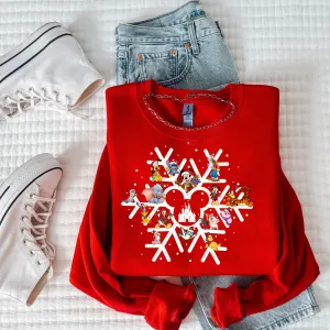 Magical Character Snowflake Christmas Sweatshirt Crewneck