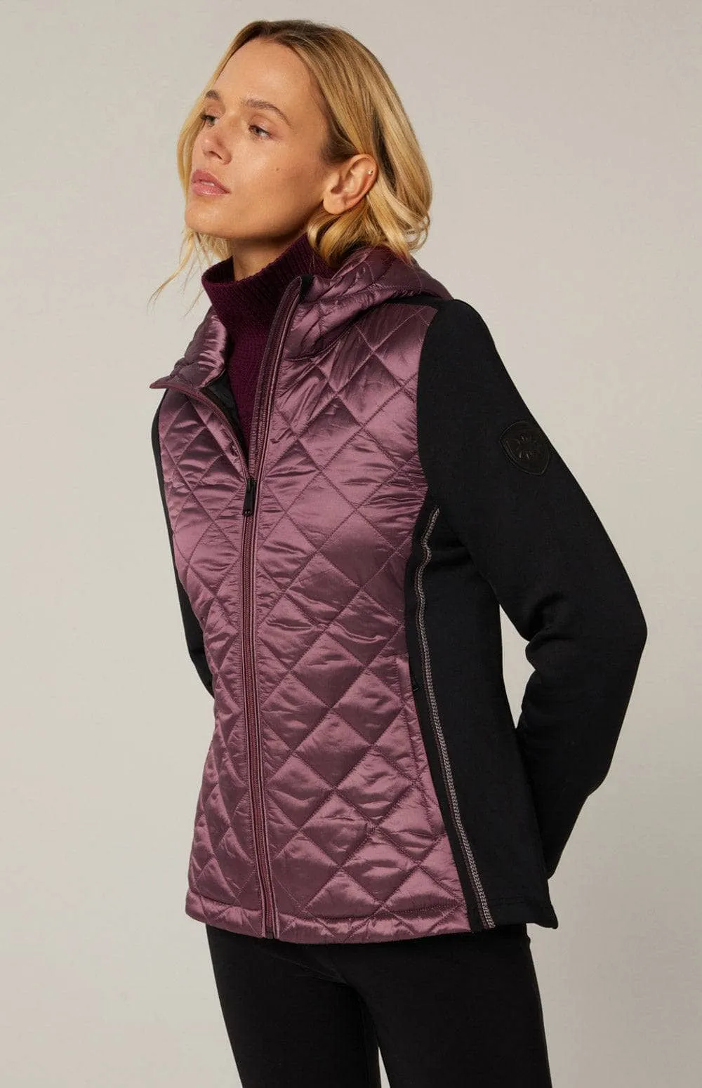 Meadow Hybrid Hoodie Jacket | Mauve