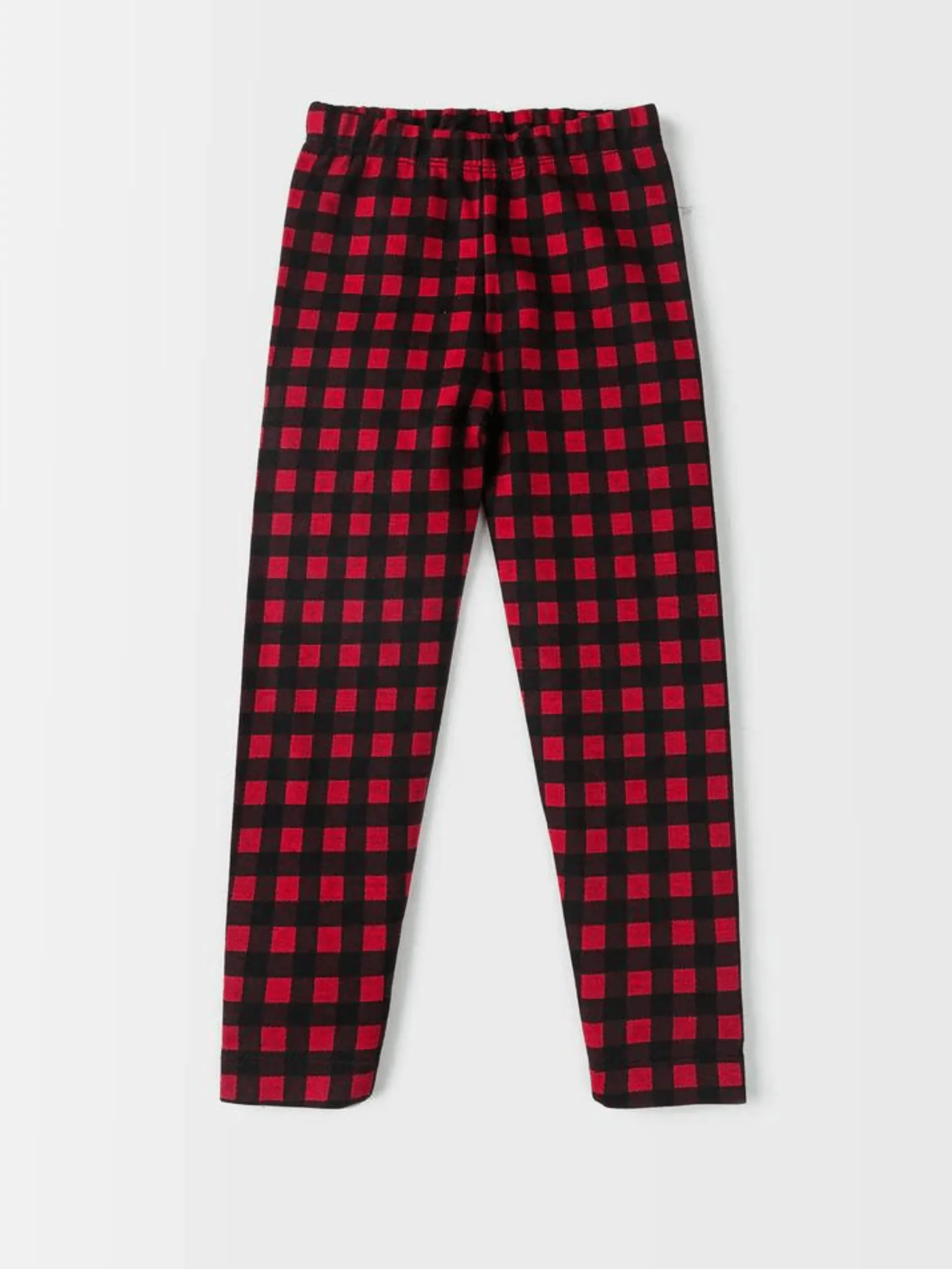 Men's Lounge T-shirt and Check Pajama Set Red (Stretchable)